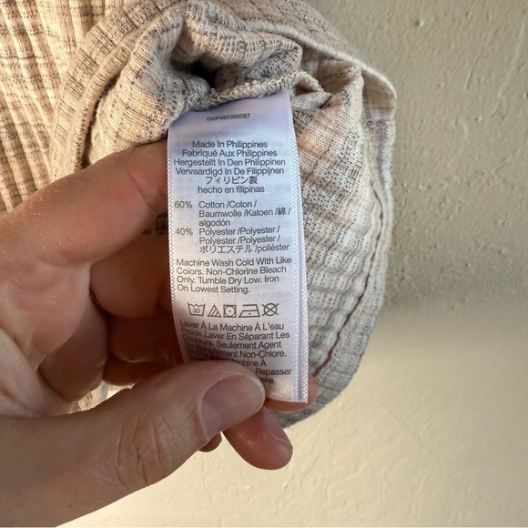 Madewell Brightside Rib Cutaway Tank Size Large Peachy Spacedye - Picture 4 of 6